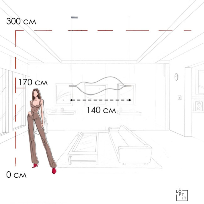 Подвесной светильник Loft IT Tape Light 10403/1400 SN Подвесной светильник Loft IT Tape Light 10403/1400 SN