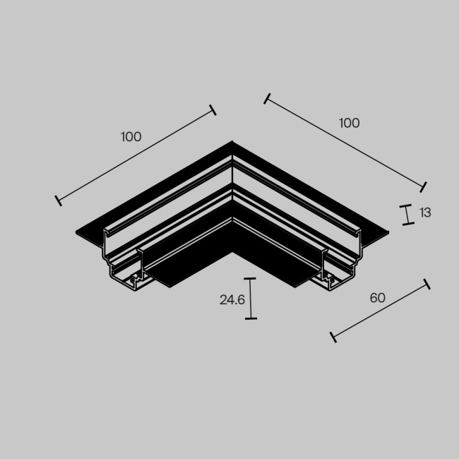 Коннектор угловой для шинопровода Maytoni Exility TRAM034CL-42W