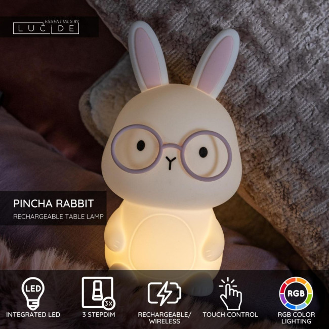 Настольная лампа Lucide Pincha Rabbit 54500/01/66 Настольная лампа Lucide Pincha Rabbit 54500/01/66