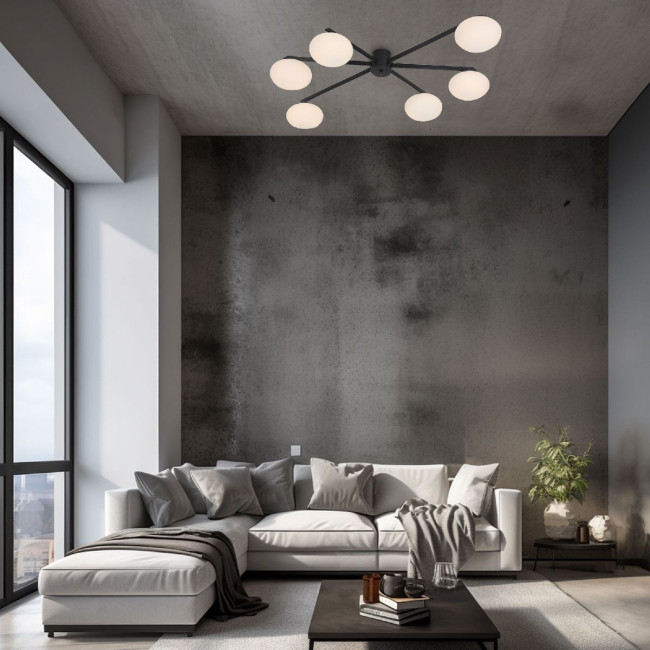 Потолочная люстра Eurosvet Opaline 70220/6 черный a065765