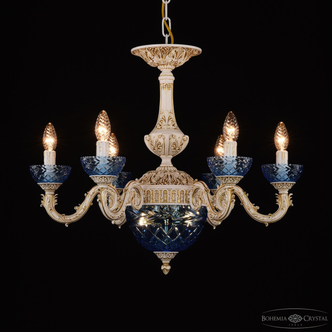 Подвесная люстра Bohemia Ivele Crystal AL79101P/6/175 WMG P Aquamarine/M-1F