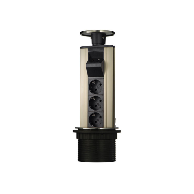 Блок розеток 12S (3 секции и 2 USB) Mebax 00-00001165 Блок розеток 12S (3 секции и 2 USB) Mebax 00-00001165