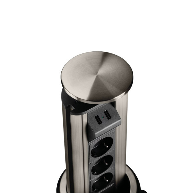 Блок розеток 12S (3 секции и 2 USB) Mebax 00-00001165 Блок розеток 12S (3 секции и 2 USB) Mebax 00-00001165