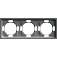 Рамка 3-местная Stekker Эмили PFR00-5003-09 антрацит soft touch 49938