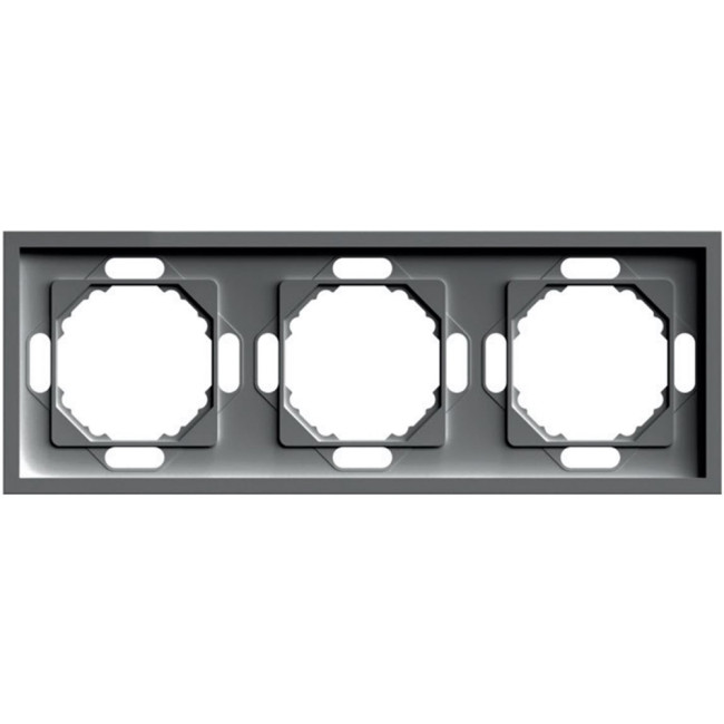 Рамка 3-местная Stekker Эмили PFR00-5003-09 антрацит soft touch 49938 Рамка 3-местная Stekker Эмили PFR00-5003-09 антрацит soft touch 49938