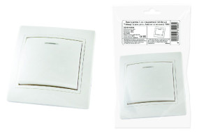 Выключатель одноклавишный с подсветкой Таймыр TDM Electric SQ1814-0504