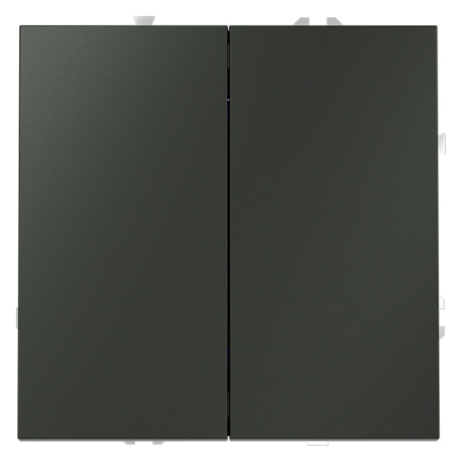 Выключатель с самовозвратом двухклавишный Voltum S70 VLS020606 (титан) Выключатель с самовозвратом двухклавишный Voltum S70 VLS020606 (титан)