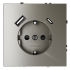 Розетка с USB, A+C Voltum S70 VLS040504 (шелк) Розетка с USB, A+C Voltum S70 VLS040504 (шелк)