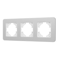 Рамка на 3 поста алюминиевая Arlight FRM-AKIRY-SFAL-3-SR 049740 Рамка на 3 поста алюминиевая Arlight FRM-AKIRY-SFAL-3-SR 049740