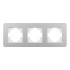 Рамка на 3 поста алюминиевая Arlight FRM-AKIRY-SFAL-3-SR 049740