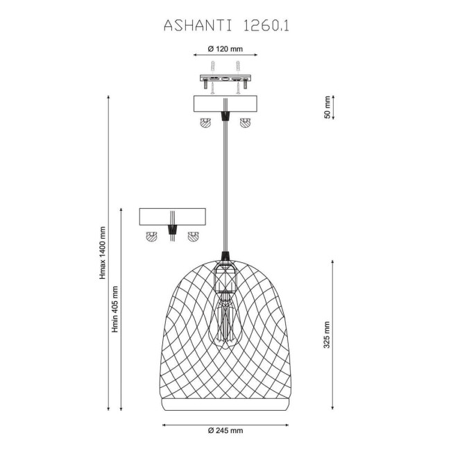 Подвесной светильник Lucia Tucci Ashanti 1260.1 Подвесной светильник Lucia Tucci Ashanti 1260.1
