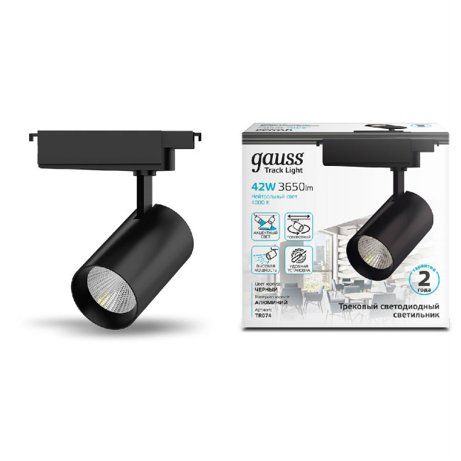 Трековый светодиодный светильник Gauss Track Light Led TR074 Трековый светодиодный светильник Gauss Track Light Led TR074