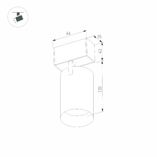 Трековый магнитный светильник Arlight MAG-SPOT-45-R85-12W Warm3000 (WH, 36 deg, 24V, DALI) 046591 Трековый магнитный светильник Arlight MAG-SPOT-45-R85-12W Warm3000 (WH, 36 deg, 24V, DALI) 046591