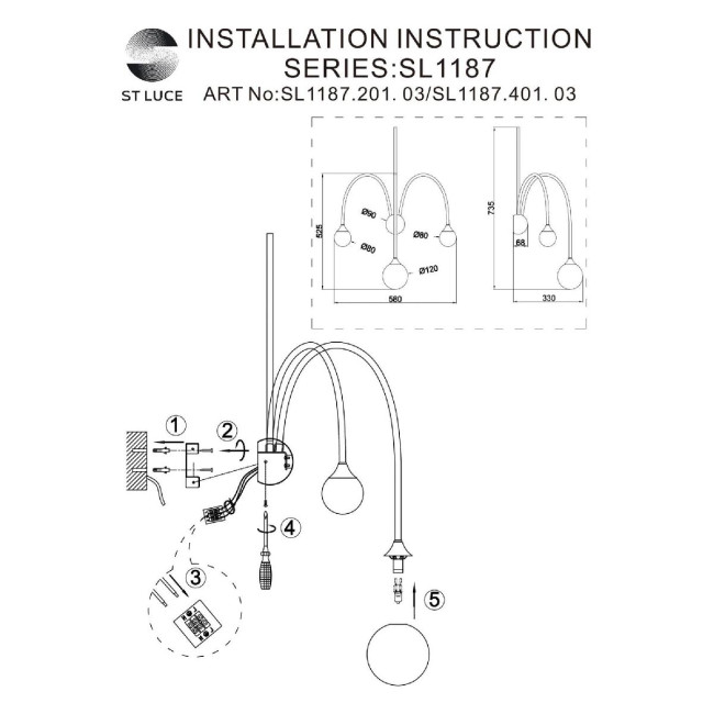 Бра ST Luce Vive SL1187.201.03