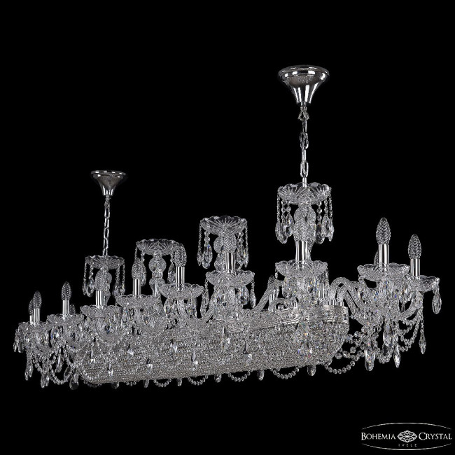 Подвесная люстра Bohemia Ivele Crystal 1453/18/195/1500 Ni Подвесная люстра Bohemia Ivele Crystal 1453/18/195/1500 Ni