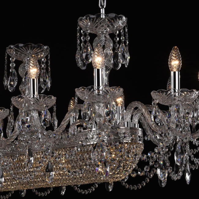 Подвесная люстра Bohemia Ivele Crystal 1453/18/195/1500 Ni Подвесная люстра Bohemia Ivele Crystal 1453/18/195/1500 Ni