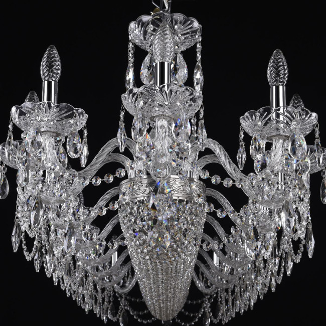 Подвесная люстра Bohemia Ivele Crystal 1453/18/195/1500 Ni Подвесная люстра Bohemia Ivele Crystal 1453/18/195/1500 Ni