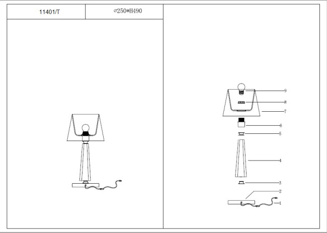 Настольная лампа Newport 11401/T М0061838