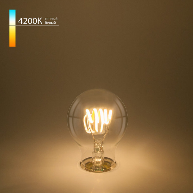 Лампа светодиодная филаментная Elektrostandard E27 6W 4200K прозрачная 4690389041532 Лампа светодиодная филаментная Elektrostandard E27 6W 4200K прозрачная 4690389041532