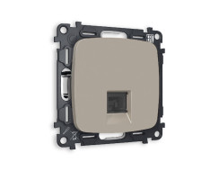 Комплект механизма компьютерной розетки RJ-45(8P8C) CAT6 со шторкой Ambrella Volt Omega MO372010