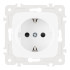 Розетка с заземлением и шторками Arte Milano 205.40-1.white