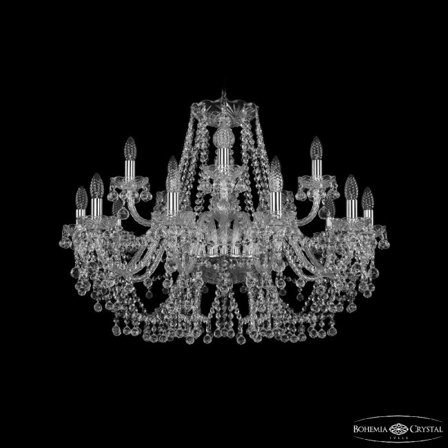 Подвесная люстра Bohemia Ivele Crystal 1409/10+5/300 Ni Подвесная люстра Bohemia Ivele Crystal 1409/10+5/300 Ni