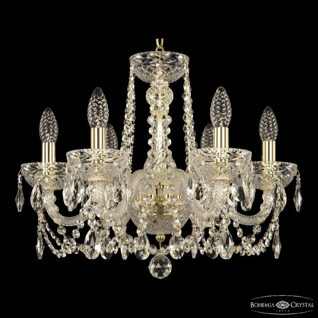 Подвесная люстра Bohemia Ivele Crystal 5402/6/165 G Clear/M-1F Подвесная люстра Bohemia Ivele Crystal 5402/6/165 G Clear/M-1F