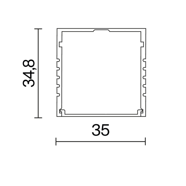 Алюминиевый профиль накладной Maytoni Led Strip ALM-3535AT-S-2M 631008