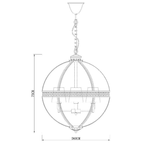 Подвесная люстра Delight Collection Residential KM0115P-4L nickel Подвесная люстра Delight Collection Residential KM0115P-4L nickel