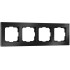 Рамка Werkel Aluminium на 4 поста алюминий черный W0041708 4690389158124