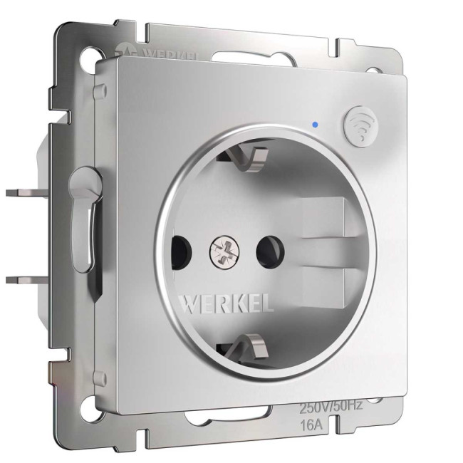 Розетка Wi-Fi Werkel серебряный W1171606 4690389176074 Розетка Wi-Fi Werkel серебряный W1171606 4690389176074