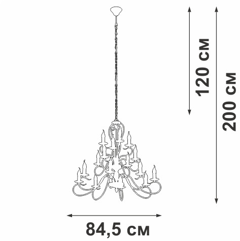 Подвесная люстра Vitaluce V1859-1/16 Подвесная люстра Vitaluce V1859-1/16