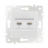 Розетка двойная RJ45 Arte Milano 203.45-2.white