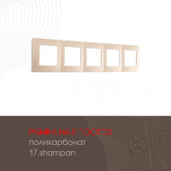 Рамка пятиместная Arte Milano 517.17-5.shampan