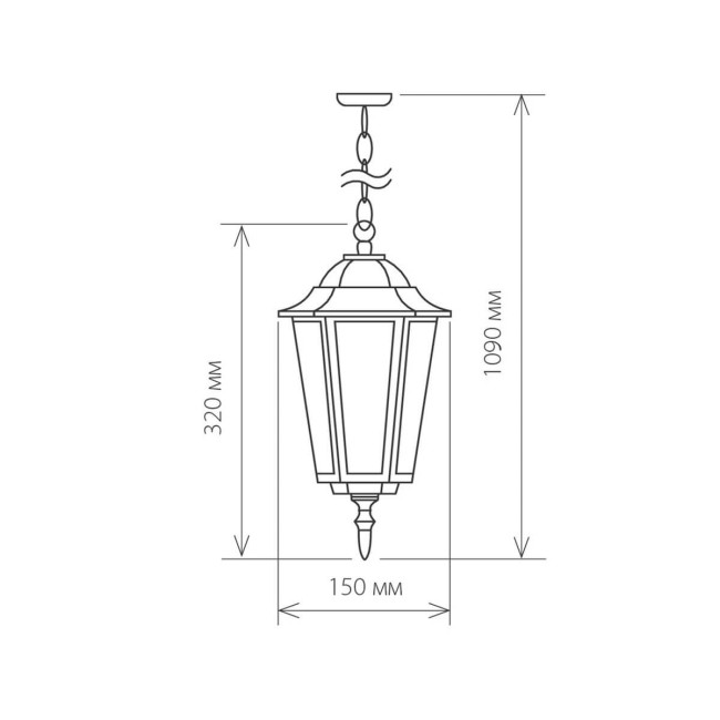 Уличный подвесной светильник Elektrostandard 1004H черное золото 4690389085703 Уличный подвесной светильник Elektrostandard 1004H черное золото 4690389085703