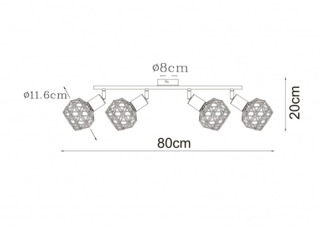 Спот Arte Lamp A6141PL-4WH Спот Arte Lamp A6141PL-4WH