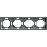 Рамка 4-местная Stekker Эмили PFR00-5004-09 антрацит soft touch 49939