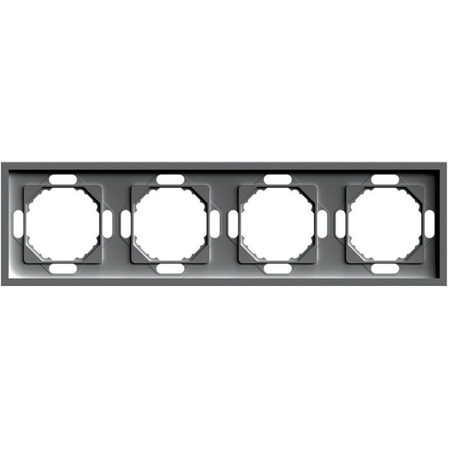 Рамка 4-местная Stekker Эмили PFR00-5004-09 антрацит soft touch 49939 Рамка 4-местная Stekker Эмили PFR00-5004-09 антрацит soft touch 49939