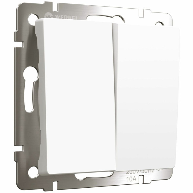 Выключатель двухклавишный проходной Werkel 4690389184635 W1122061 Выключатель двухклавишный проходной Werkel 4690389184635 W1122061