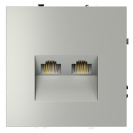 Розетка компьютерная двойная Voltum S70 VLS060205 (сталь)