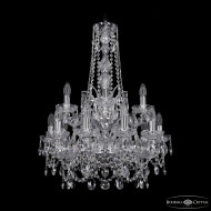 Подвесная люстра Bohemia Ivele Crystal 1411/10+5/195/h-77/2d Ni