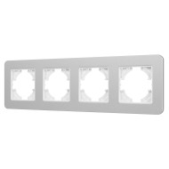 Рамка на 4 поста алюминиевая Arlight FRM-AKIRY-SFAL-4-SR 049743 Рамка на 4 поста алюминиевая Arlight FRM-AKIRY-SFAL-4-SR 049743
