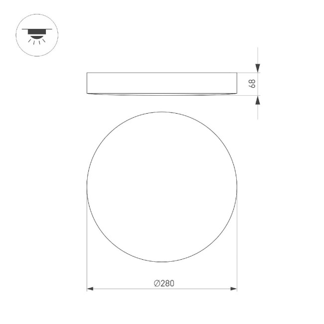 Потолочный светильник Arlight SP-FLOWER-R280-15W Warm3000 049794 Потолочный светильник Arlight SP-FLOWER-R280-15W Warm3000 049794