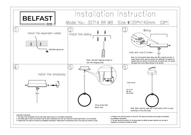 Подвесной светильник Belfast Ravenhill 3271A BR MB Подвесной светильник Belfast Ravenhill 3271A BR MB