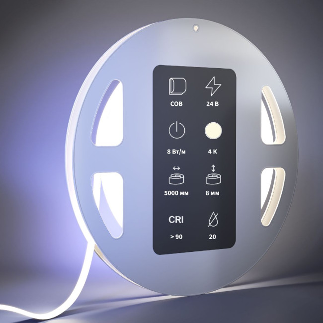 Светодиодная лента Maytoni Led Strip 24В 8Вт/м 4000К 5м IP20 201072 Светодиодная лента Maytoni Led Strip 24В 8Вт/м 4000К 5м IP20 201072