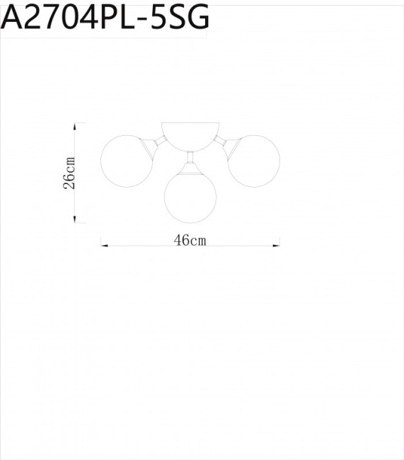 Потолочный светильник ARTE Lamp A2704PL-5SG Потолочный светильник ARTE Lamp A2704PL-5SG