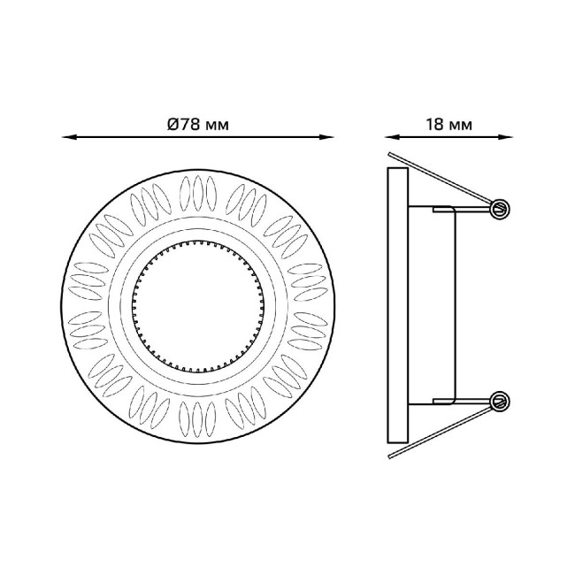 Встраиваемый светильник Gauss Aluminium AL018 Встраиваемый светильник Gauss Aluminium AL018