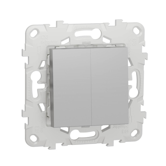 Переключатель двухклавишный Schneider Electric Unica New NU521330 Переключатель двухклавишный Schneider Electric Unica New NU521330