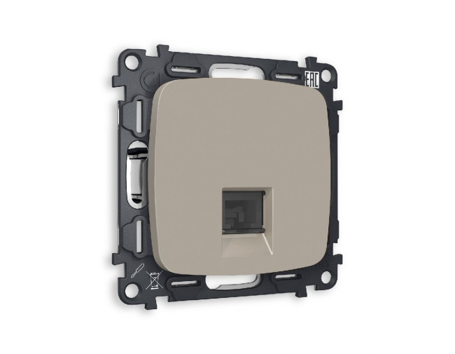 Комплект механизма телефонной розетки RJ-11(4P4C) со шторкой Ambrella Volt Omega MO372030 Комплект механизма телефонной розетки RJ-11(4P4C) со шторкой Ambrella Volt Omega MO372030