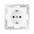 Розетка с заземлением и шторками Arte Milano 206.40-1.white